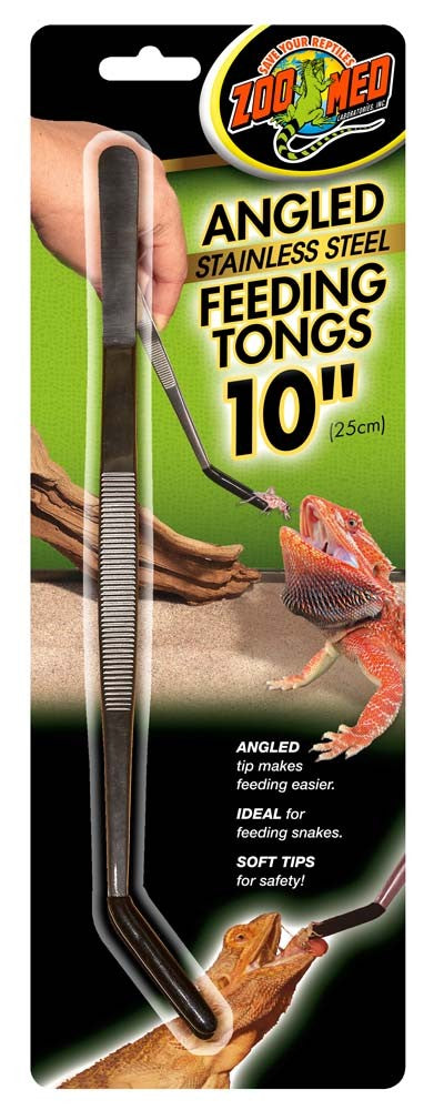 Josh's Frogs Stainless Steel Curved Reptile Feeding Tongs (12 inch)